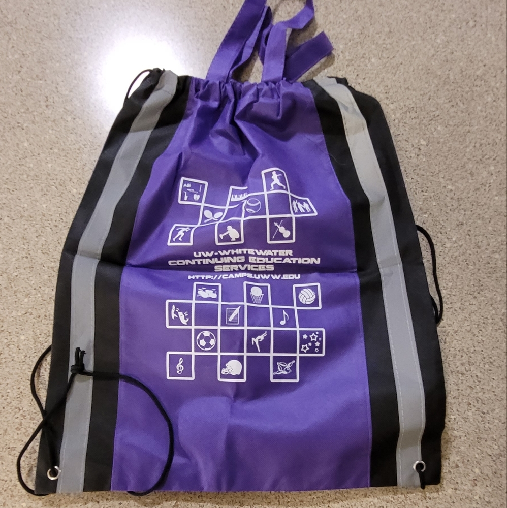 Purple multipurpose tote/drawstring bag